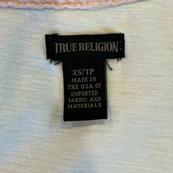True Religion Pink Ombre Tank Top Big Stitch Hi Low Tank XS - Picture 6 of 8